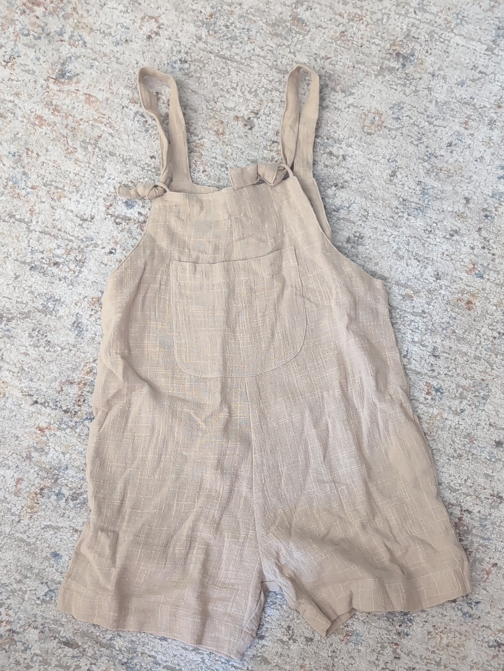 Illoura Beige 100% Cotton Short Jumpsuit